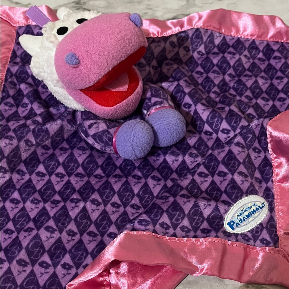 Pajanimals Purple and Pink Plush Blanket
